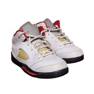 Air Jordan 5 TD White Fire Red 440890-100 Sneakers 9.5C